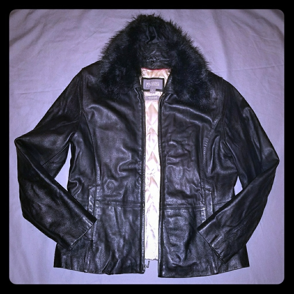 Wilsons Leather black jacket [SZ-Large]